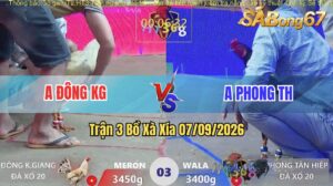 Trận 3 Xà Xía 07/09/2026 – Anh Đông Kiên Giang Gặp Anh Phong Tân Hiệp