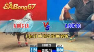 Trận 23 CPC2 Ngày 12/10/2026 trên SABONG67